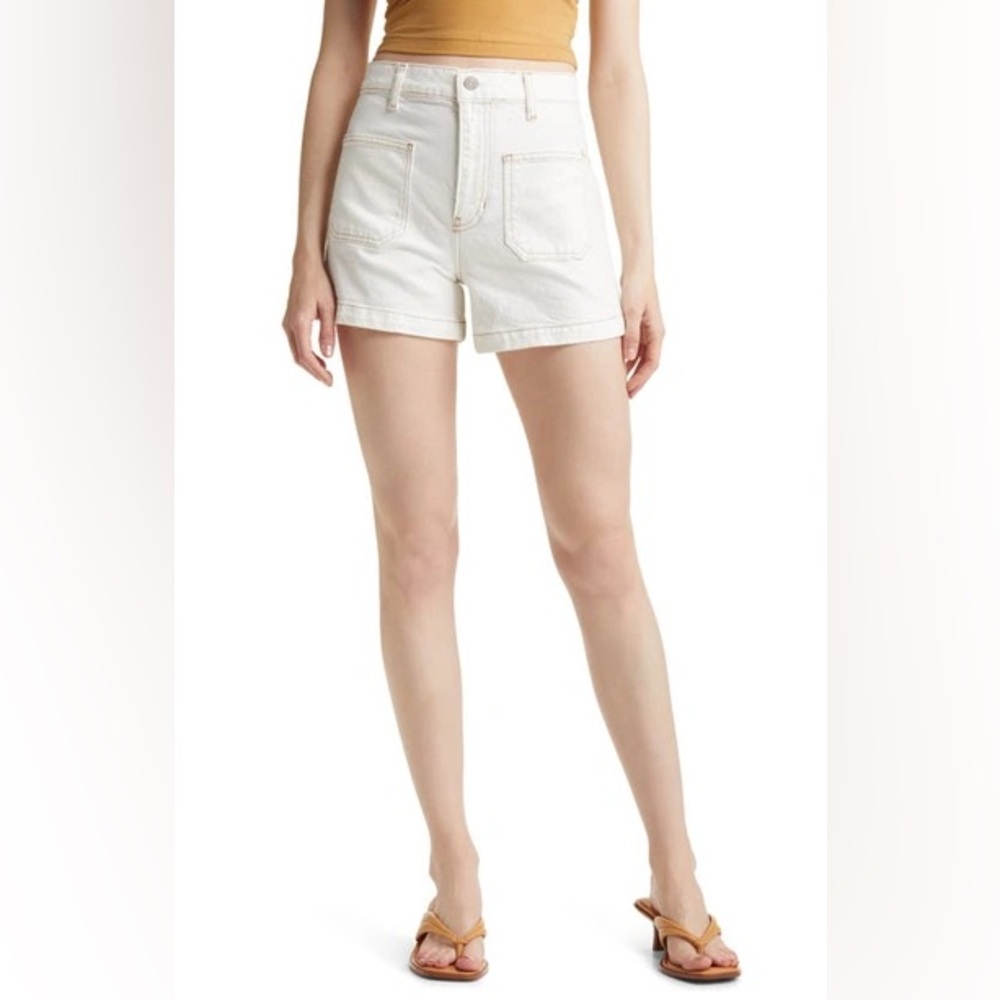 Reformation White Denim Shorts